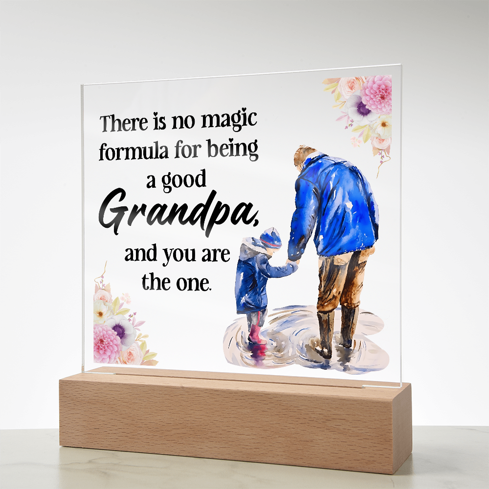 Acrylic Square Design Grandpa