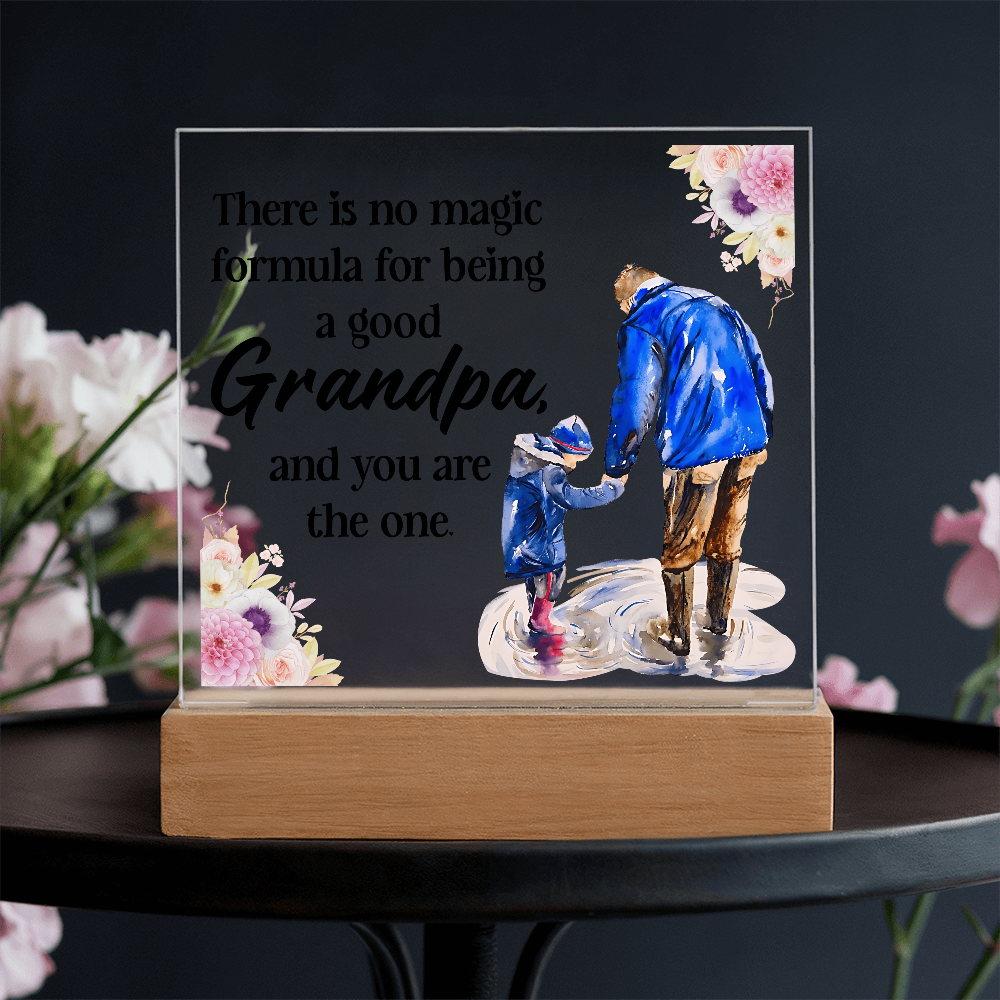 Acrylic Square Design Grandpa