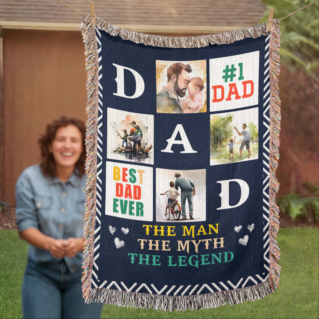 Best Dad Ever - Woven Blanket