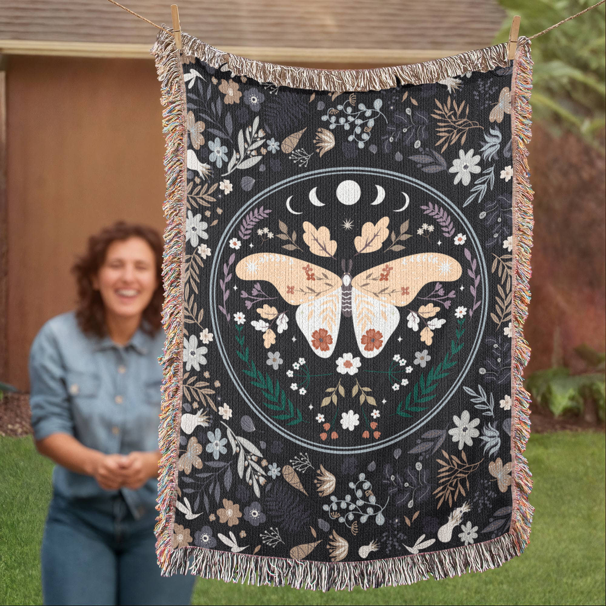 Bohemian Butterfly - Woven Blanket