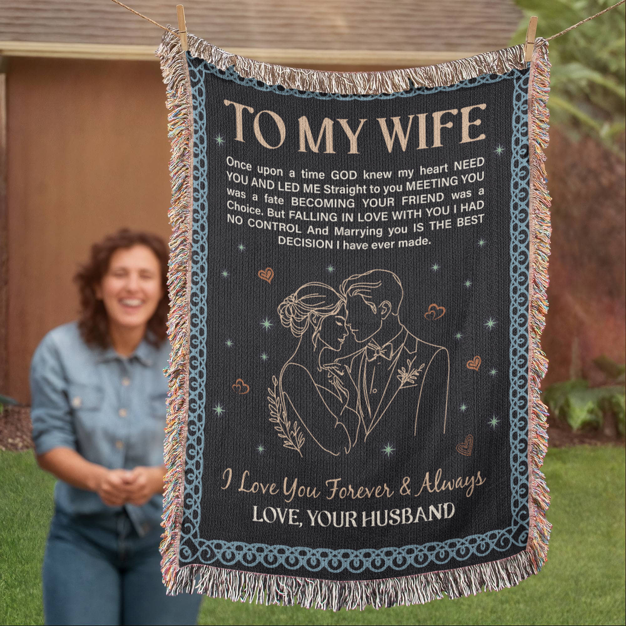 To My Wife - Heirloom Woven Blanket