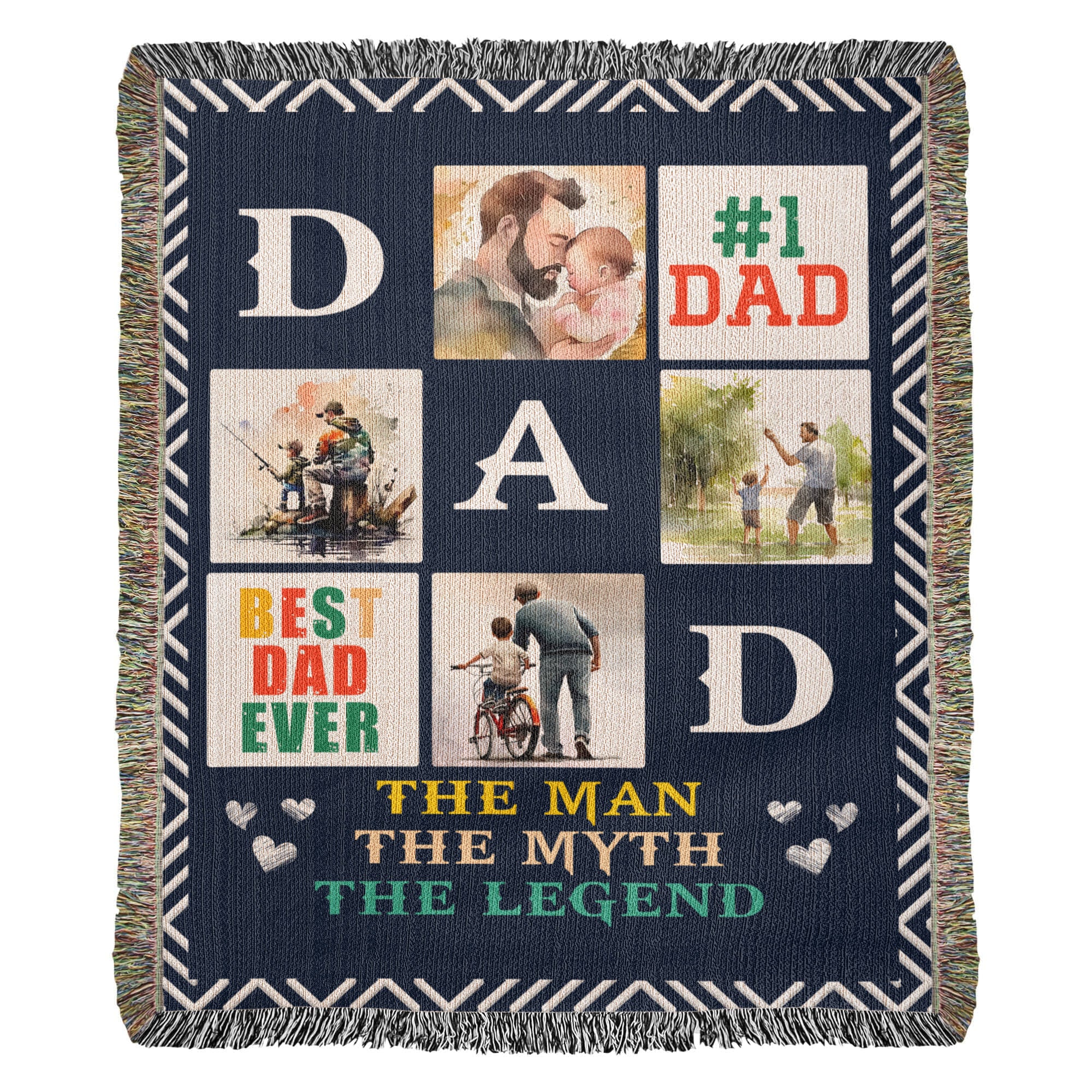 Best Dad Ever - Woven Blanket
