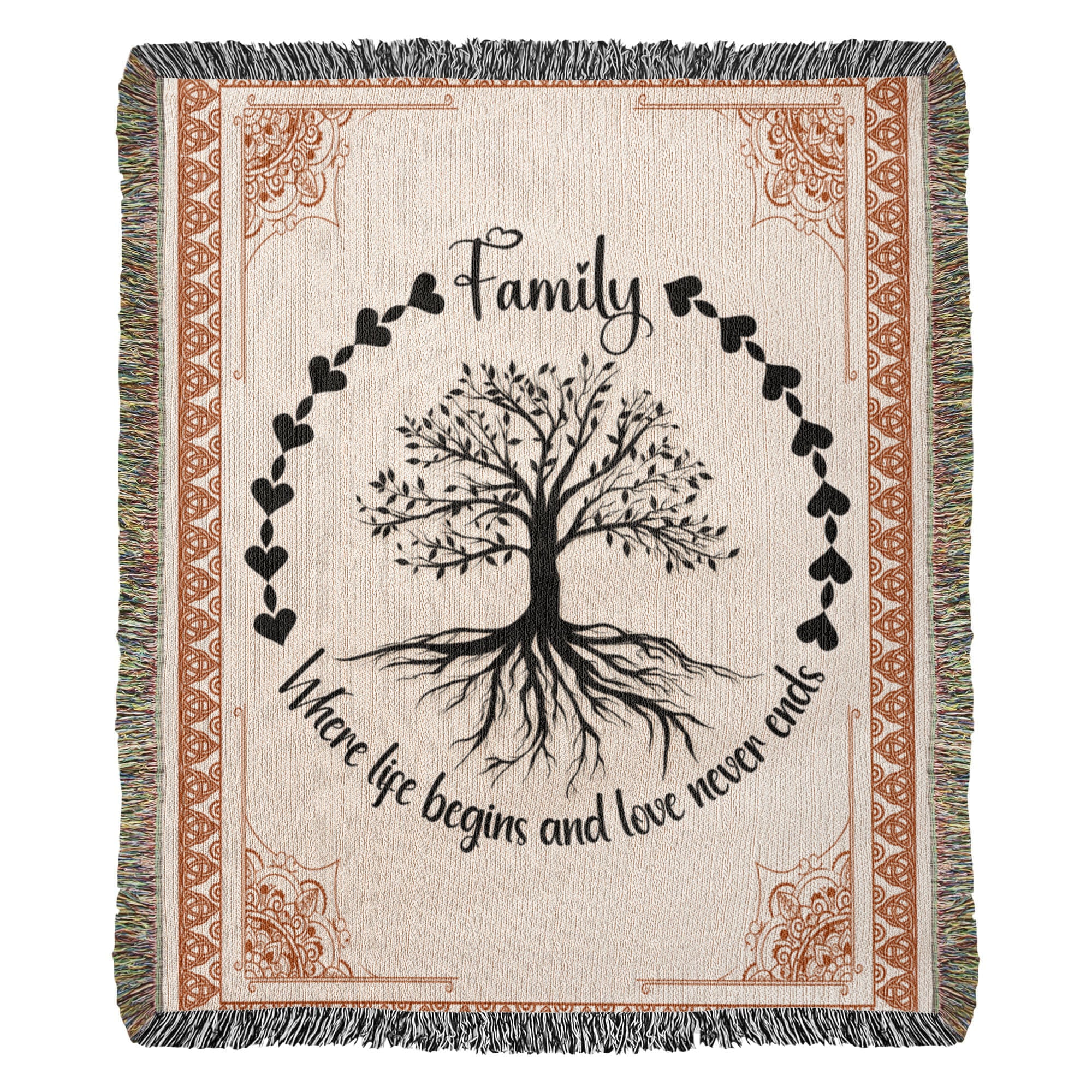 Family Roots, Celtic Tree Woven Blanket