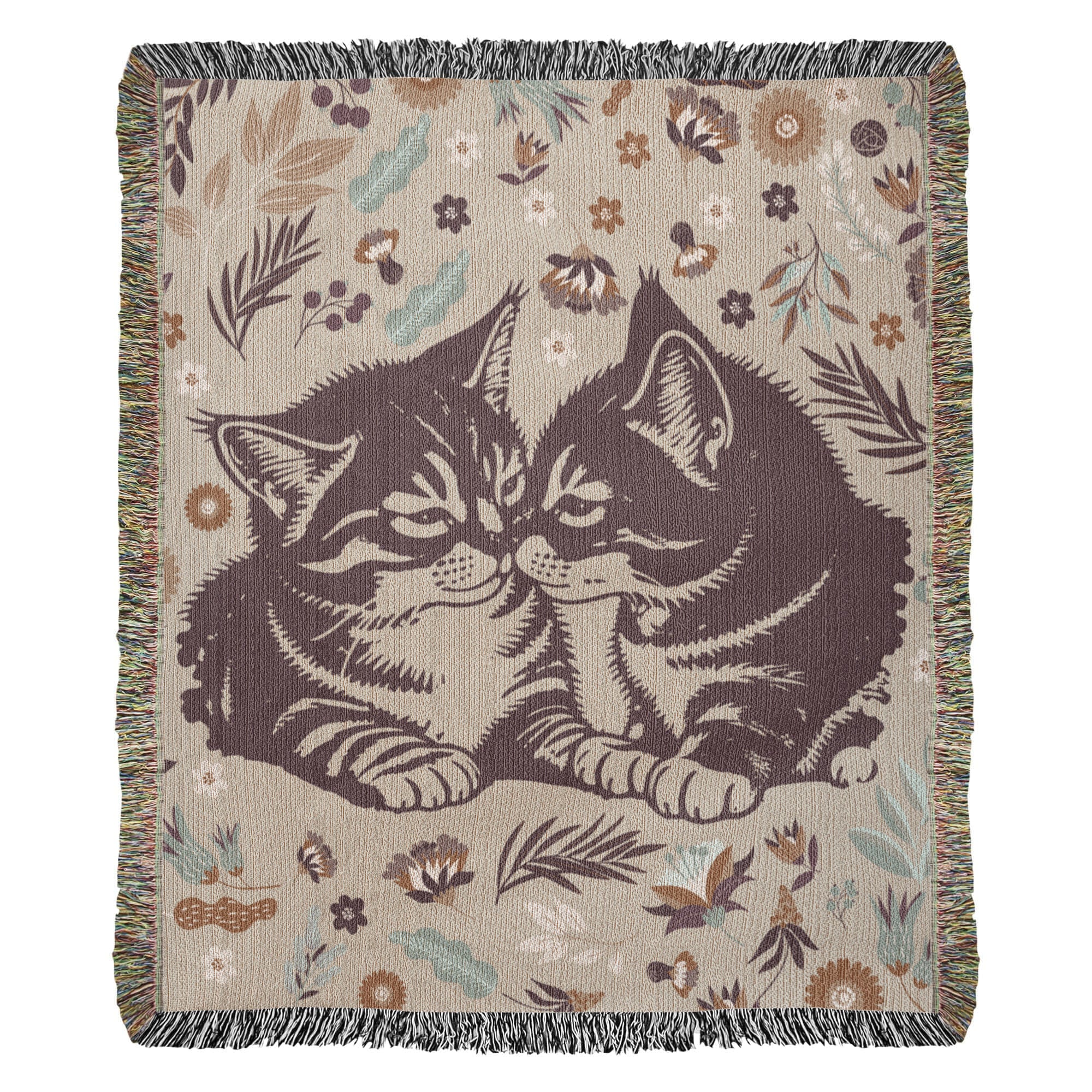 Snuggling Kitties - Woven Blanket