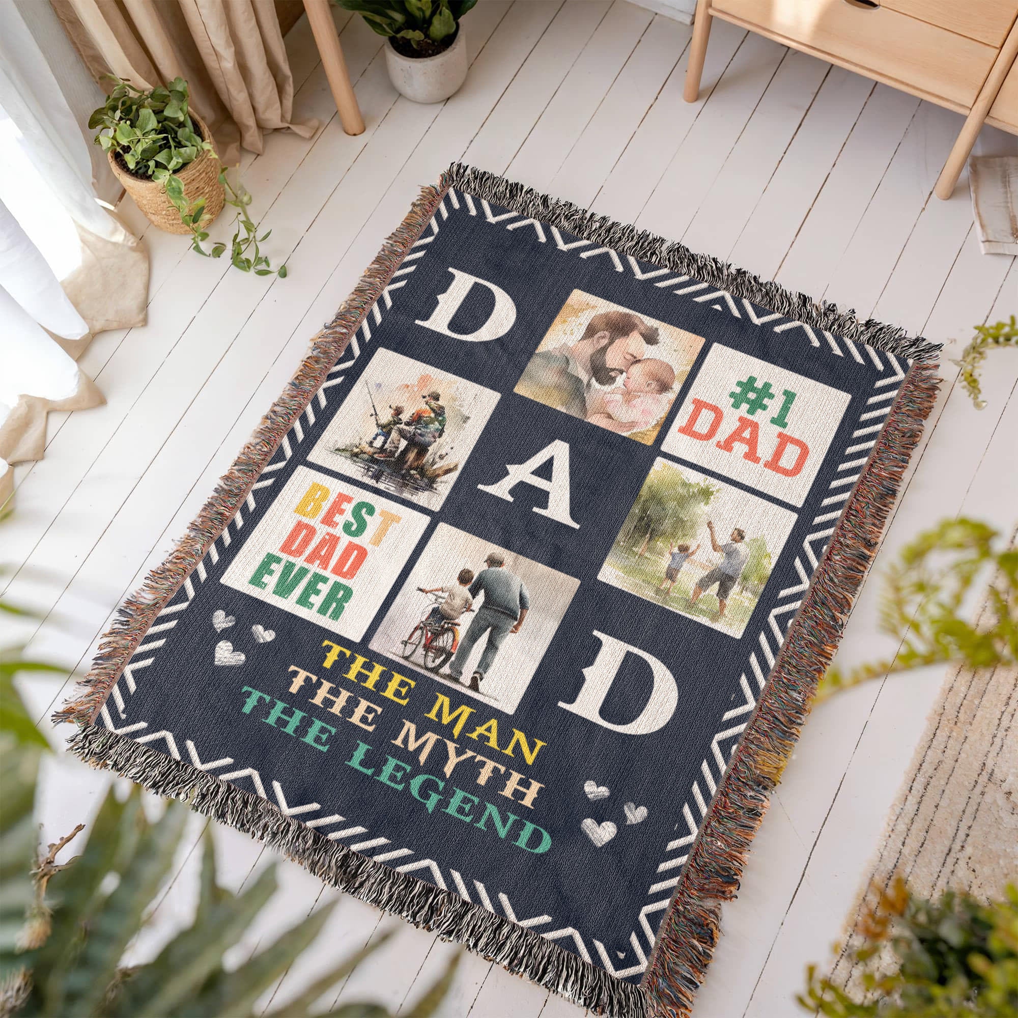 Best Dad Ever - Woven Blanket