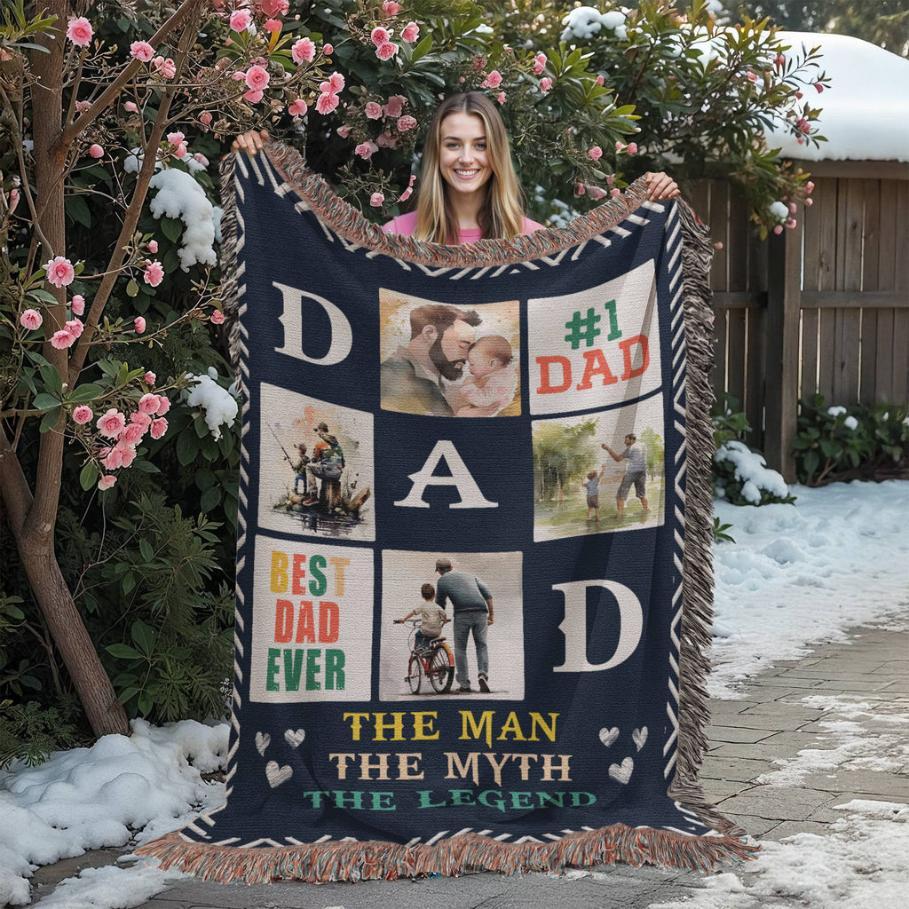 Best Dad Ever - Woven Blanket
